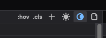 Screenshot of Firefox's Dark Mode emulation toggle enabled